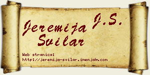 Jeremija Svilar vizit kartica
